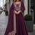 Purple designer embroidered heavy silk blend anarkali suit
