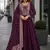 Purple designer embroidered heavy silk blend anarkali suit