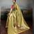 yellow  jacquard meenakari saree