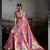 Pink colour banarasi jacquard meenakari wedding saree