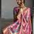 Pink colour banarasi jacquard meenakari wedding saree
