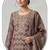 Mauve embroidered silk pakistani salwar suit