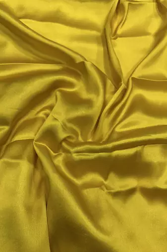 Imperial mustard predrepped saree with unstiched blouse