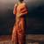 sunset amber saree with blouse