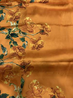 Sunset amber predrepped saree with unstiched blouse 3