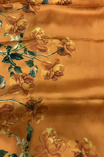 Sunset amber predrepped saree with unstiched blouse