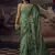 Pistachio sage predrepped saree with unstiched blouse
