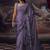 lilac ash saree with blouse