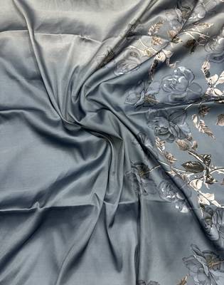 ice blue mist predrepped saree with unstiched blouse 4
