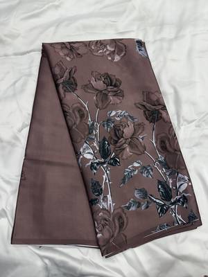 Nude mocha rose predrepped saree with unstiched blouse 2
