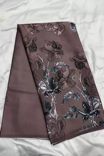 Nude mocha rose predrepped saree with unstiched blouse