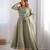 Green Fandy Silk Embroidered Kurti Pant Dupatta