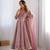 Pink Fandy Silk Embroidered Kurti Pant Dupatta
