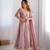 Pink Fandy Silk Embroidered Kurti Pant Dupatta