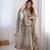 Grey Fandy Silk Embroidered Kurti Pant Dupatta