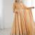 Orange Fandy Silk Embroidered Kurti Pant Dupatta