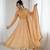 Orange Fandy Silk Embroidered Kurti Pant Dupatta
