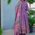lavender muslin silk blend floral printed kurta set with dupatta
