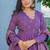 lavender muslin silk blend floral printed kurta set with dupatta