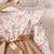 Gold floral net party wear baby dress
