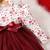 Maroon floral net party wear baby dress
