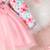Pink floral net party wear baby dress