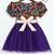 purple floral net party wear kids dress