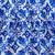 Blue & white floral printed tiered summer dress for girls