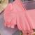 Pink floral embroidered net party dress for girls