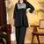 Black Rayon Embroidered Co Ord set