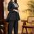 Black Rayon Embroidered Co Ord set