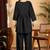 Black Rayon Embroidered Co Ord set