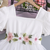 White floral embroidered net party dress for girls