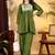 Green Rayon Embroidered Co Ord set