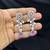 Lavender Crystal Silver Bridal Necklace Set