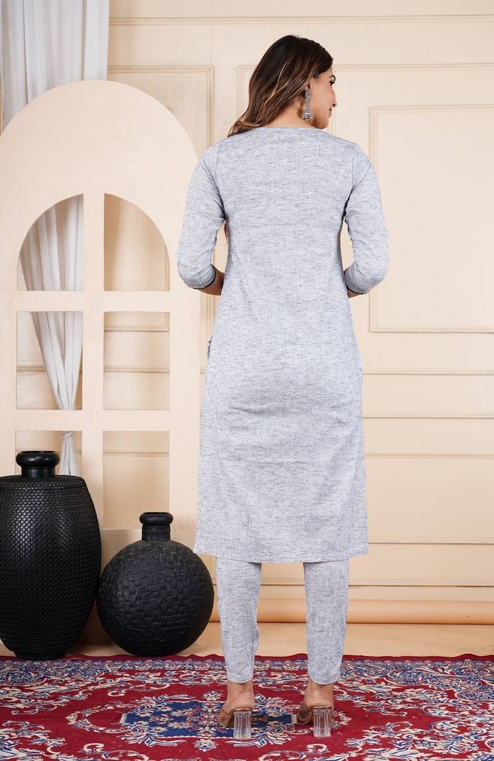 Cotton Embroidered Kurta Pant with Dupatta