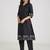 Black Cotton Embroidered Kurta Pant with Dupatta