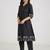 Black Cotton Embroidered Kurta Pant with Dupatta