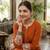 Women's rayon embroidered pakistani Designer Casual & Festive Wear Orange suit set 