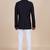 Black solid imported armani bandhgala for men