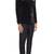 Black embroidered suede velvet bandhgala for men