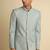 Pista green embroidered cotton blend bandhgala for men