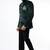 Green embroidered suede velvet bandhgala for men