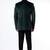 Green embroidered suede velvet bandhgala for men