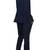 Navy blue embroidered poplin bandhgala for men