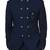 Navy blue embroidered poplin bandhgala for men