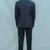 Navy blue solid poplin bandhgala for men