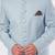 Sky blue solid suiting bandhgala for men