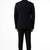 Black solid suiting bandhgala for men