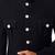 Black solid suiting bandhgala for men